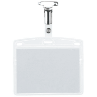 タッグ式名札チャック式（金属クリップ）　特大ヨコ　１０枚