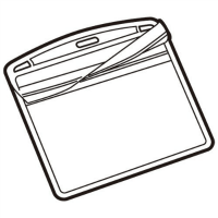 名札用替ケース（チャック式）　名刺型ヨコ　１００枚