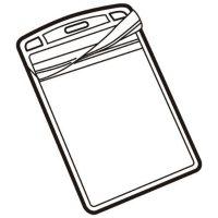 名札用替ケース（チャック式）　名刺型タテ　１００枚