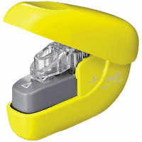 針なしホッチキス　ペーパークリンチ　イエロー