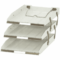 オープントレー　Ａ４タテ３段　３５０Ｐ　ネオグレー