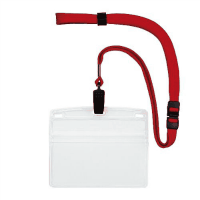 吊下げ名札クリップ　ソフト横特大　ＮＬ－２１－ＲＤ