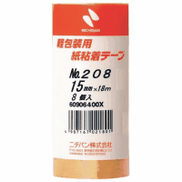 紙粘着テープ　２０８－１５　１５ｍｍ×１８ｍ　８巻