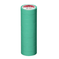 ビニールテープＮＯ２００－１９１９ｍｍ＊１０ｍ緑１０巻