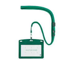 吊下名札レザー調　Ｎ－１２３Ｐ－ＧＮ　緑