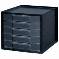 レターケース５段　ＬＣＪ－５Ｍ　ブラック