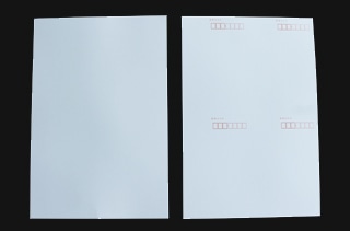 はがき 4面付 No.413 ケント 薄口 片面 Bタイプ(切手枠ナシ)