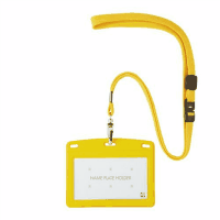 吊下名札レザー調　Ｎ－１２３Ｐ－ＹＥ　　黄