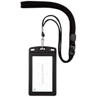 吊下名札レザー調　タテ　ＮＬ－２０Ｐ－ＢＫ　黒