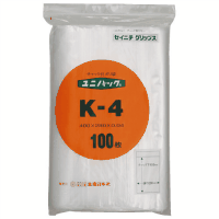 ユニパック　チャックポリ袋　Ｋ－４　４００×２８０　１００枚