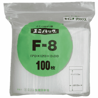 ユニパック　チャックポリ袋　Ｆ－８　１７０×１２０　１００枚