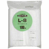 ユニパック　チャックポリ袋　Ｌ－８　４８０×３４０　１００枚