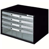 アバンテケースＡ４横　浅３深１　ＡＬ－Ｗ４－Ｄ　黒