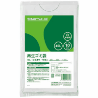 再生ゴミ袋　白半透明　４５Ｌ　１０枚　Ｎ０２０Ｊ－４５