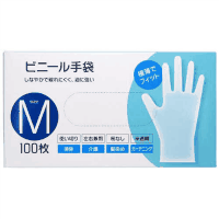 ビニール手袋　Ｍ　１００枚入　２０箱