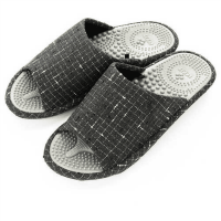 ３Ｄリフレクソロジー　チェック　チャコール　Ｌ