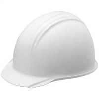 ヘルメット　つば（雨溝）付　ホワイト
