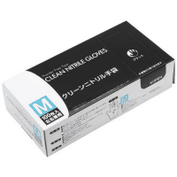 クリーンニトリル手袋Ｍ　ブラック　１００枚