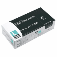 クリーンニトリル手袋Ｌ　ブラック　１００枚