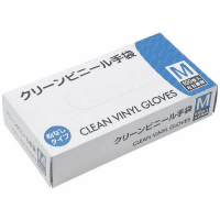 クリーンビニール手袋　粉なし　Ｍ　１００枚Ｘ２０箱