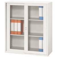 ガラス引戸書庫　３段　ＭＳＴ１０５－Ｇ