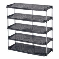 クリスタルシューズラックトリプル５段　グレイ