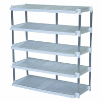 クリスタルシューズラックトリプル５段　ホワイト