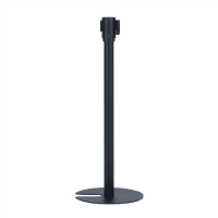 ベルトパーテーションスタンドＵＮ（１本入り）ステン黒　赤