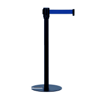 ベルトパーテーションスタンドＵＮ（１本入り）ステン黒　青