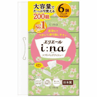 エリエールイーナソフトティッシュ　６個