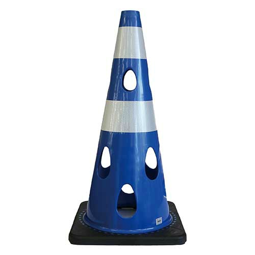 穴あきコーン　ブルー