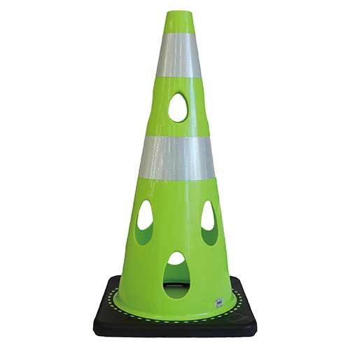 穴あきコーン　グリーンイエロー