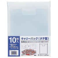 キャリーバッグＡ４タテ　ＣＣ３４２１７　クリア　１０冊