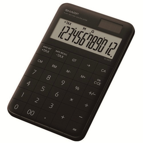 フラットフェース電卓　ＥＬ－ＶＭ７２－ＢＸ　ブラック