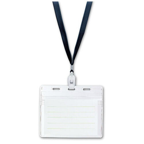 ＩＤカード用吊下げ名札　黒　ＮＦ－４５１－Ｄ　１０枚