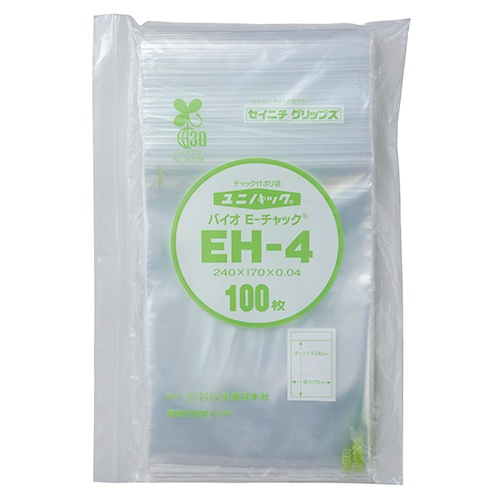 ユニパックバイオポリ袋ＥＨ－４　２４０×１７０　１００枚×５