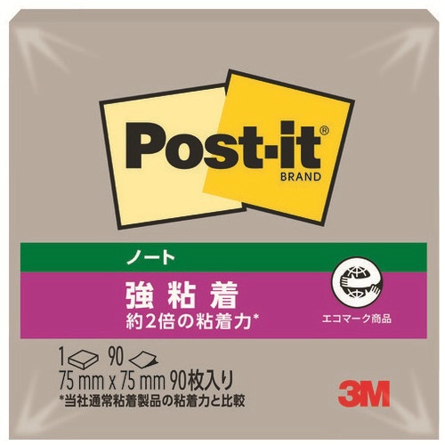 ポストイット強粘着７５×７５ｍｍ　６５４ＳＳ－ＧＰ　Ｐグレー