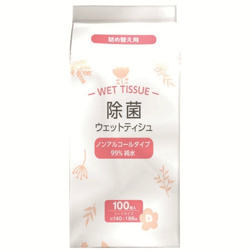 ウェットティッシュ　純水　詰替　１００枚×３６Ｐ