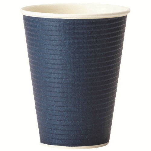 エンボスカップ　３４０ｍＬ　ダークブルー　２５個×５０Ｐ