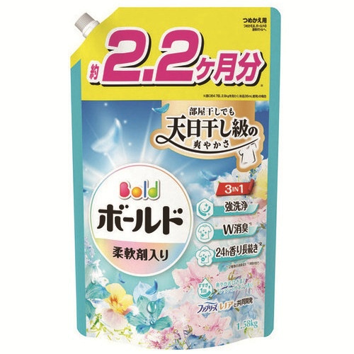 ボールドジェル　フレッシュフラワーサボン　詰替　１５８０ｇ