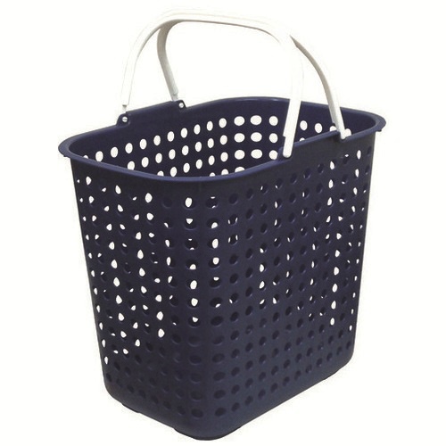 ドットバスケット　深型　ブルー