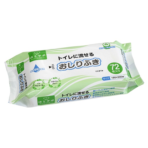 トイレに流せるおしりふき　７２枚入×３６Ｐ