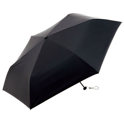 晴雨兼用折りたたみ傘　５５ｃｍ　トニカル　無地　ブラック