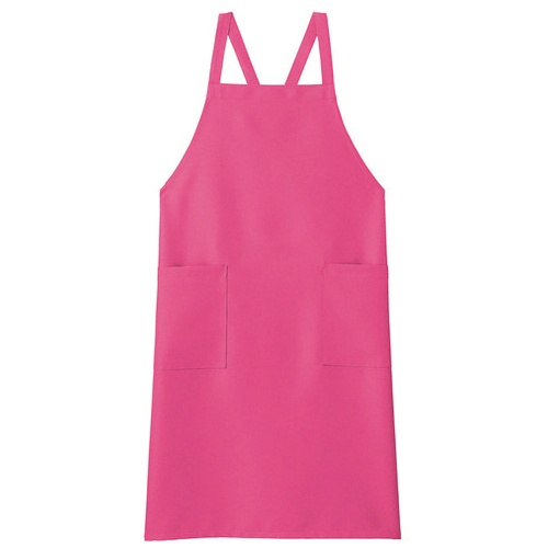 胸当てエプロン　ＦＫ７１６８Ａ－９　ピンク
