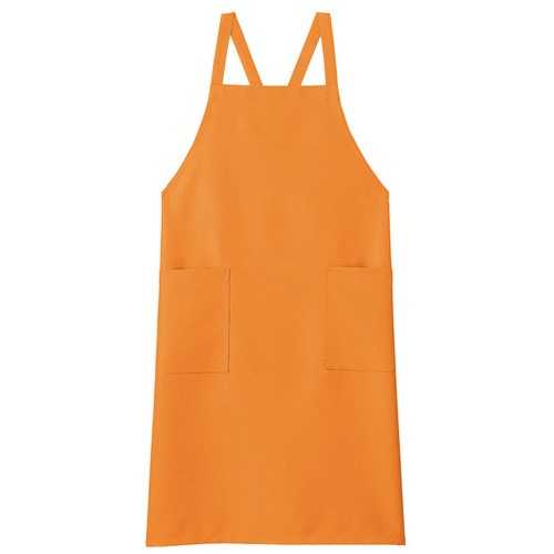 胸当てエプロン　ＦＫ７１６８Ａ－１３　オレンジ