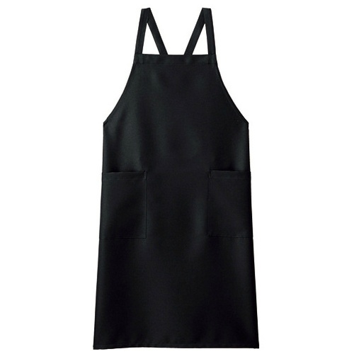 胸当てエプロン　ＦＫ７１６８Ａ－１６　ブラック