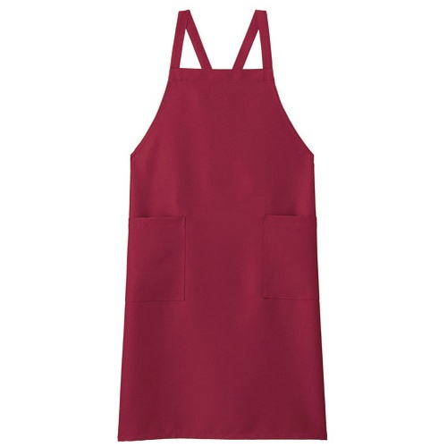 胸当てエプロン　ＦＫ７１６８Ａ－２３　ワイン