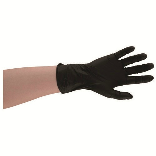 クリーンニトリル手袋　Ｓ　ブラック　１００枚