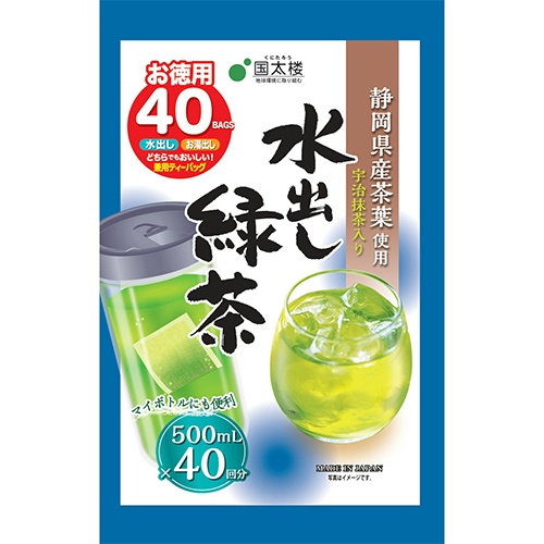 宇治抹茶入り水出し緑茶ティーバッグ　４０Ｐ※