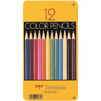 トンボ色鉛筆　ＣＢ－ＮＱ１２Ｃ　１２色　缶入